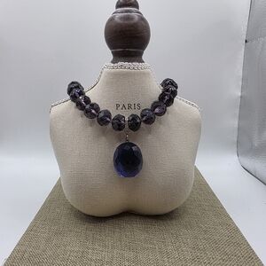 Elegant Purple Beaded Necklace